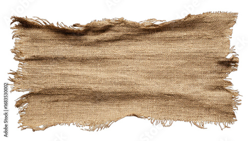 Faded, frayed fabric banner