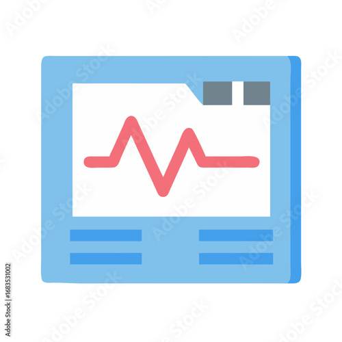 Medical monitor displaying vital signs in a simple style