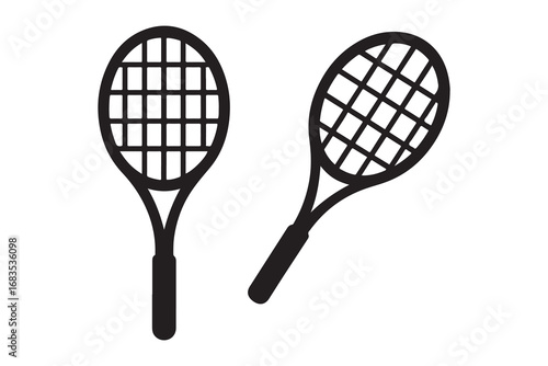 Black tennis racket vector, tennis racket art, tennis racket vector art design, Vector of tennis racket art, tennis racket isolated