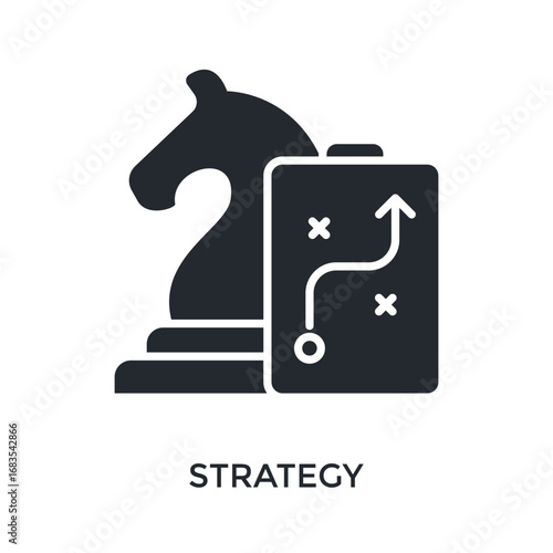 Strategy Icon Glyph Style. Vector Illustration For Graphic Design