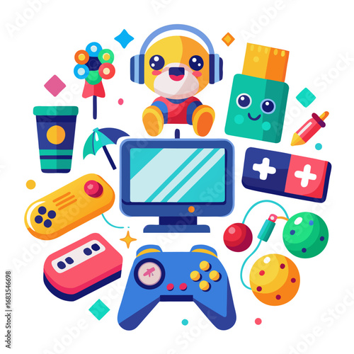 baby toys vector art