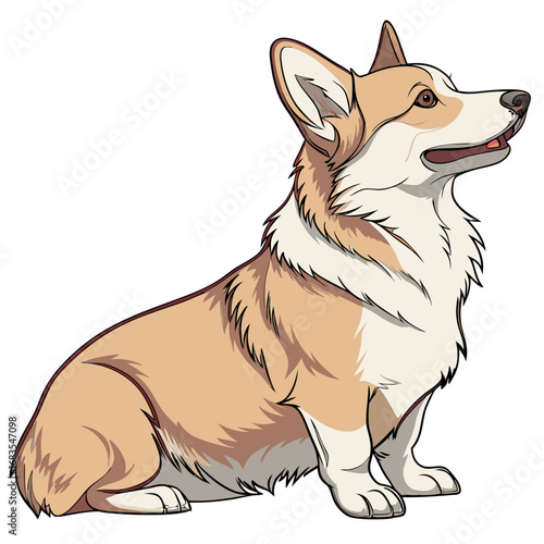 Adorable Corgi Dog Illustration A Charming Canine Companion