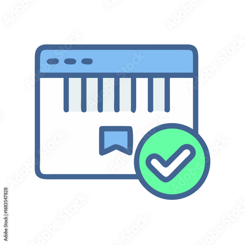 Confirmed website update with checkmark on a web page