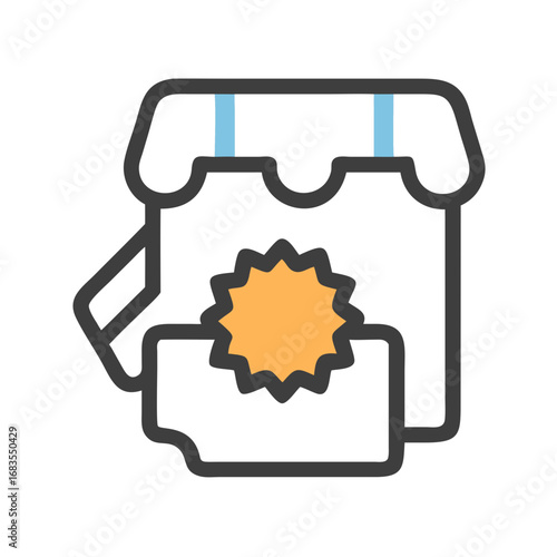 Stylized vector engine block on black background illustration