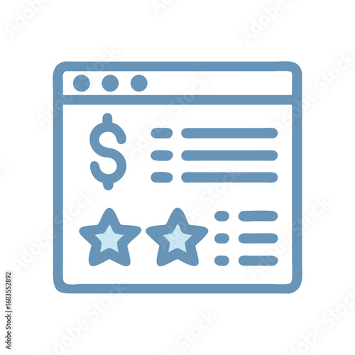 Website Interface Showcasing Pricing and Customer Reviews