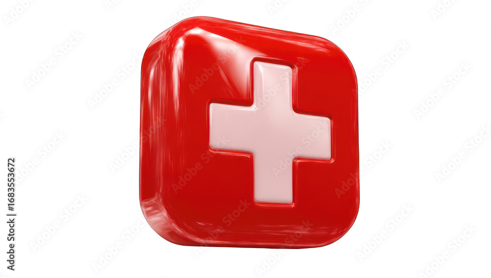 Obraz premium 3D Red First Aid Symbol