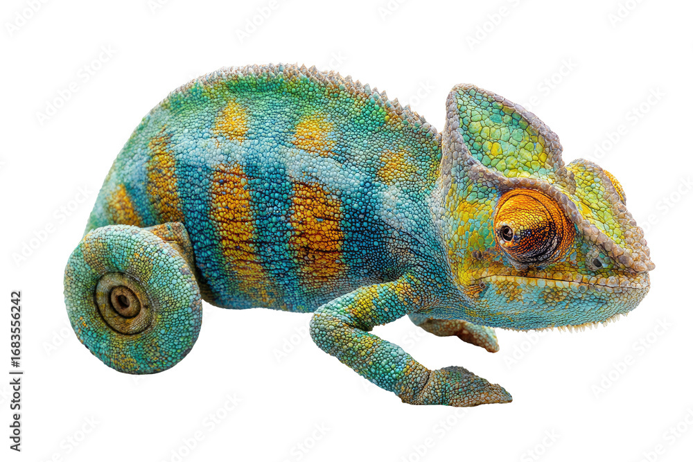 Obraz premium Vibrant Chameleon in Profile