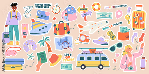 Travel Stickers Adventure Awaits!