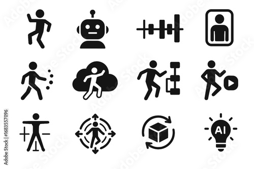 Generator icon arrow ai assistant choreography tracking tools timeline vector dance