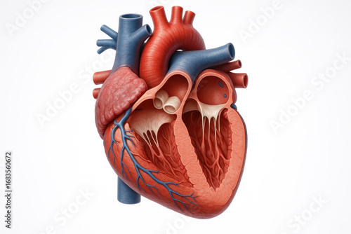 Wallpaper Mural Human Heart Anatomy Cross Section Illustration - Circulatory System, Organ, Veins, Arteries [Illustration] Torontodigital.ca