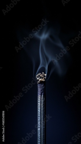 Incense Burning in Dark Background
