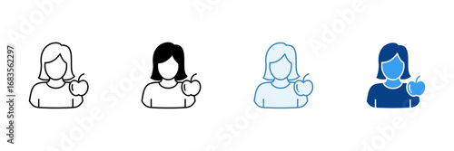 Healthy Eating  Icon Set Multiple Style Collection