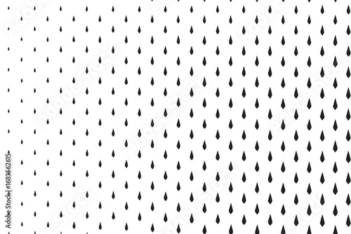 Abstract black and white textured background with a repeating pattern of small teardrop shapes creating a subtle gradient effect