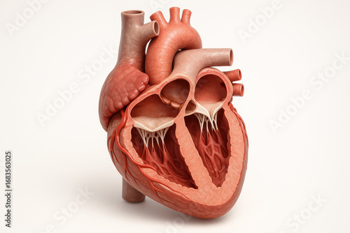 Wallpaper Mural Human Heart Cross Section - Medical Illustration for Anatomy and Physiology Study Torontodigital.ca