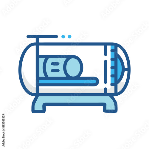 Cryotherapy machine with cold therapy treatment in minimalist style