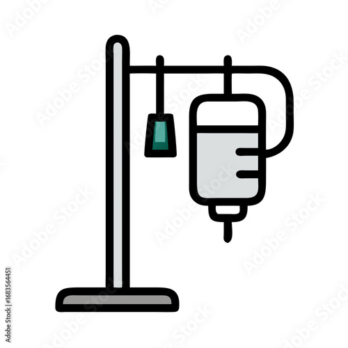 Modern floor lamp with hanging pendant vector illustration