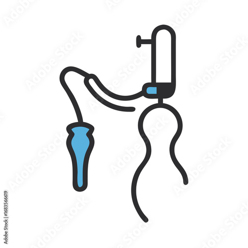 Vintage vaporiser illustration for health related content use