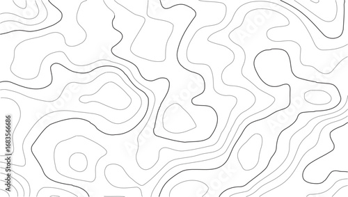 Topography vector background with white contour lines and elevation textures. Seamless abstract topographic map with grid overlays and terrain lines