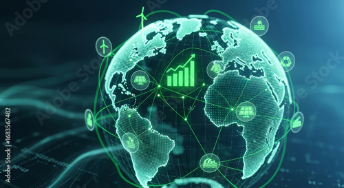 Sustainable business growth around the world with clean energy sources for a brighter future today