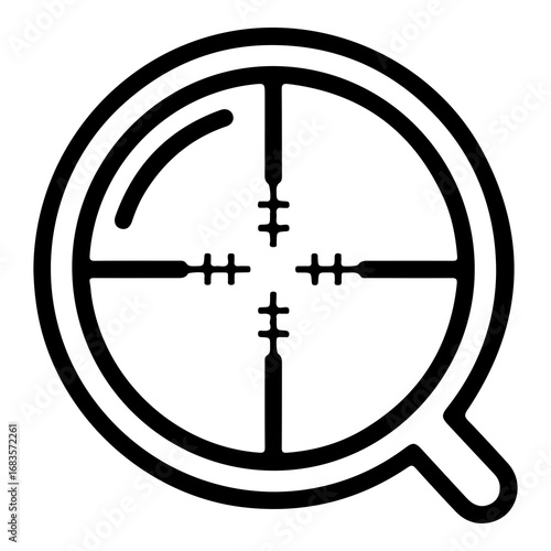 Target icon vector graphic with crosshairs showing precision and focus