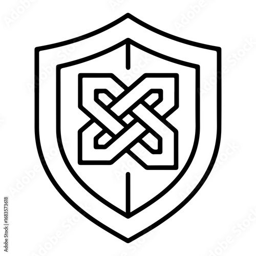 Celtic knot shield vector illustration timeless emblem security protection ancient symbol