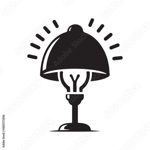lamps vector silhouette outline logo design concept illustration