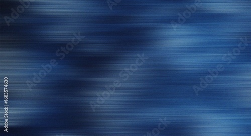 Deep blue horizontal motion blur background with soft cloudy light patterns abstract