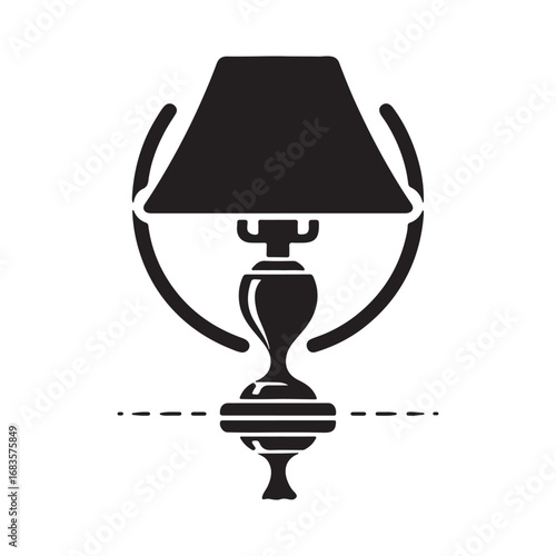lamps vector silhouette outline logo design concept illustration