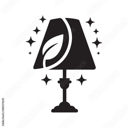 lamps vector silhouette outline logo design concept illustration