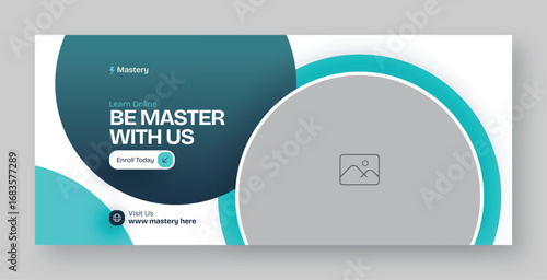 Facebook Cover & Web Banner Template for Online Course Sale and Digital Training