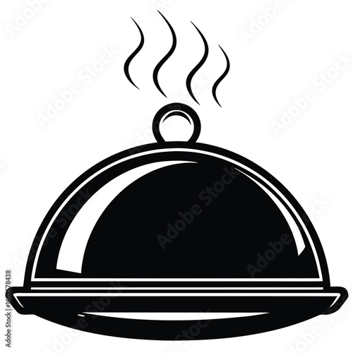 restaurant cloche with restaurant sign