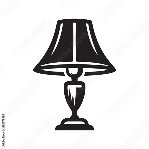 lamps vector silhouette outline logo design concept illustration