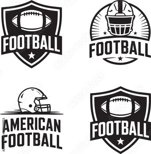 American Football Team Logos and Emblems Collection sport