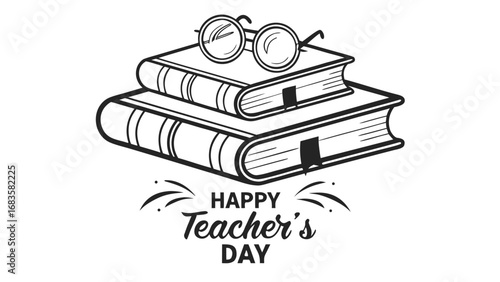 A teacher receiving flowers from students in a classroom setting isolated on white background, celebrating education