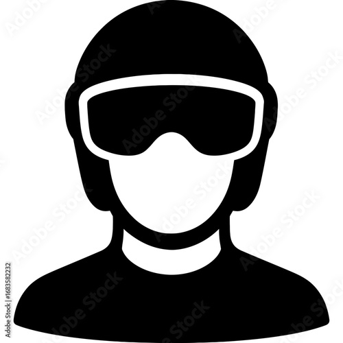 Minimalistic stunt performer silhouette