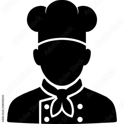 Minimalistic sous chef silhouette design
