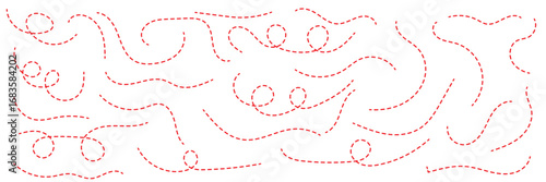 travel dotted line trip dashed trace destination track plan, path vector design.