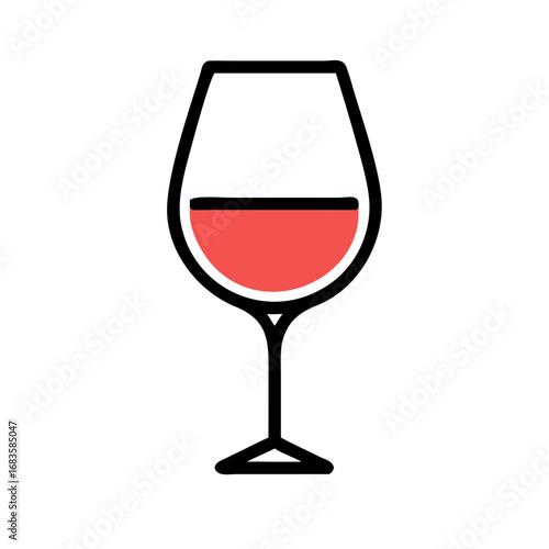 Illustration of a glass of red wine
