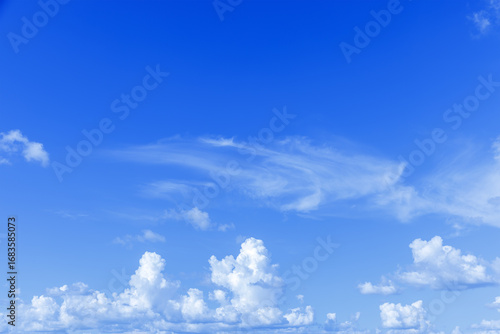 Summer blue sky and cloud with gradient light background