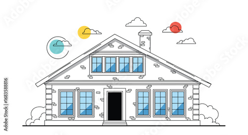 Modern residential architecture design for comfortable family living and energy efficiency