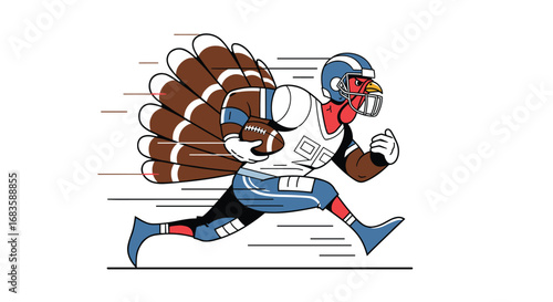 Enjoy the exciting thanksgiving day football game with this festive turkey runner