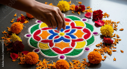 Diwali / Festival of Lights (Diyas & Rangoli)