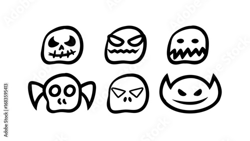 vector set of helloween icon