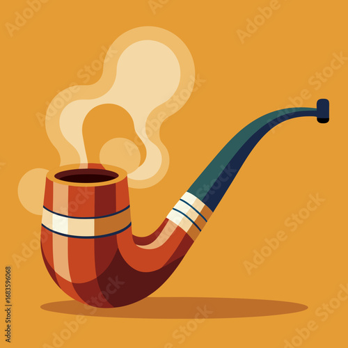smoking pipe vector illustration