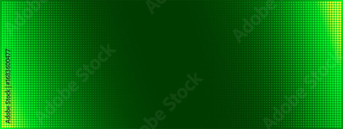LED green screen featuring RGB pixels and LCD panel texture. Digital grid pattern for video background. Abstract neon rectangle or electric dots for tech visual.