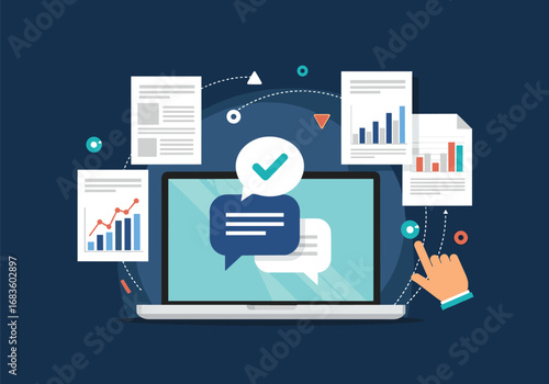Analyzing digital information and communicating business insights through interactive charts and graphs