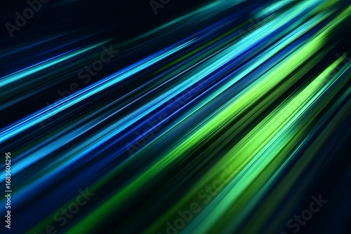 A background of blue and green light streaks in the shape of curved lines, creating an abstract design that adds depth to your video or animation project. 