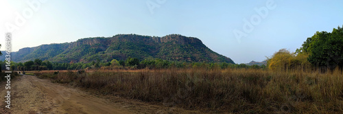 Bandhavgarh Tala jungle zone landscape with the mountains