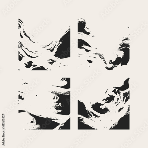 Gypsum grunge vector wave texture.