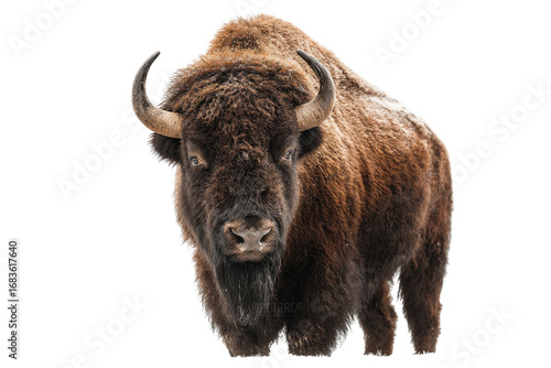 Close-up of a large bison